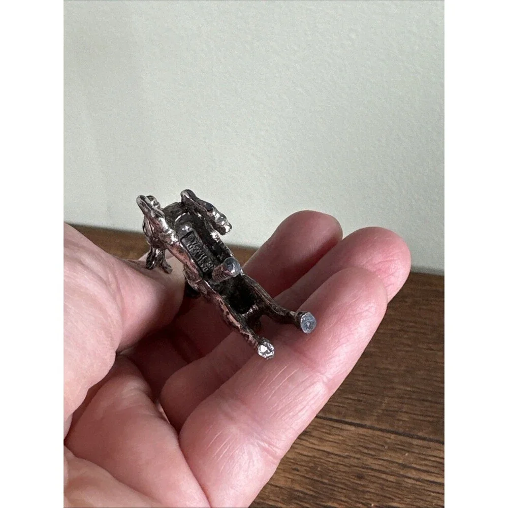 Reindeer Lot | Towle Silverplate USA 1990 & Rustic Metal Jingle Bell Deer